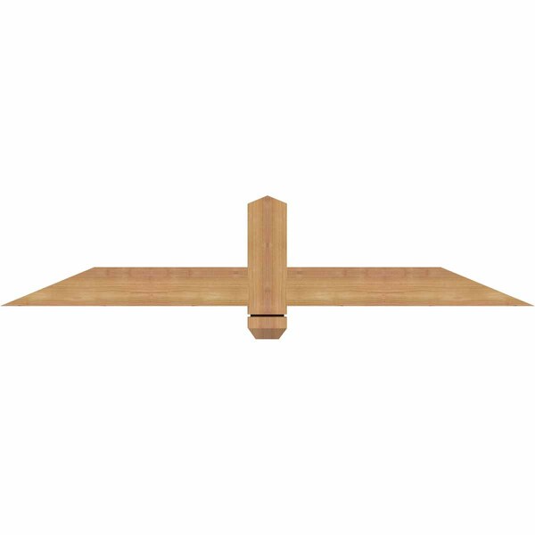 Ekena Millwork Eugene Smooth Timber Gable Bracket, Western Red Cedar, 48"W x 10"H x 1 1/2"D x 3 1/2"F, 5/12 Pitch GBW048X10X0204EUG00SWR - main